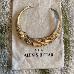 Alexis Bittar Lucite Swan Collar Necklace